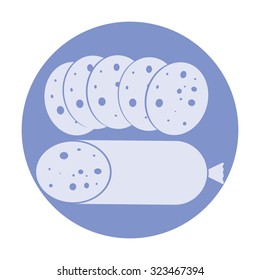 vector illustration of modern icon sausage