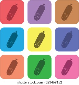 vector illustration of modern icon sausage