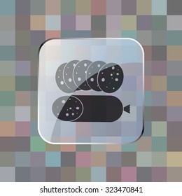 vector illustration of modern icon sausage