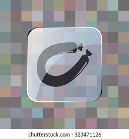 vector illustration of modern icon sausage