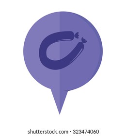 vector illustration of modern icon sausage