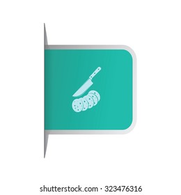vector illustration of modern icon sausage