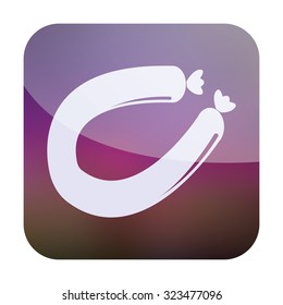 vector illustration of modern icon sausage