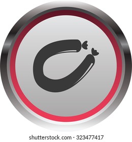 vector illustration of modern icon sausage