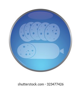 vector illustration of modern icon sausage
