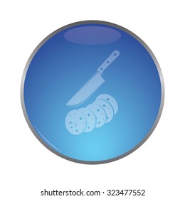vector illustration of modern icon sausage