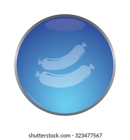 vector illustration of modern icon sausage