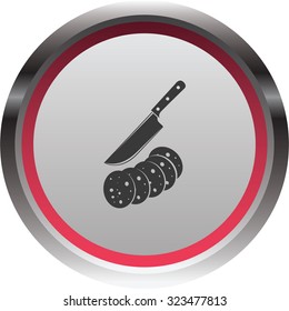 vector illustration of modern icon sausage