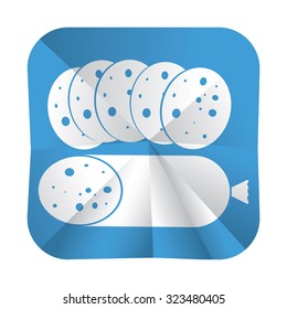 vector illustration of modern icon sausage