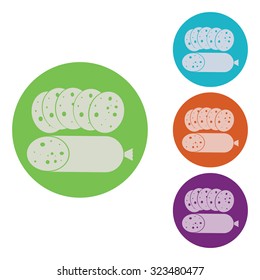 vector illustration of modern icon sausage