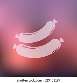 vector illustration of modern icon sausage