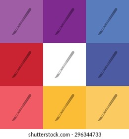 vector illustration of modern icon scalpel