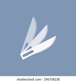 vector illustration of modern icon scalpel