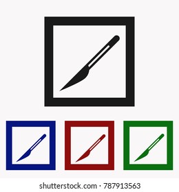 vector illustration of modern icon scalpel. image for website