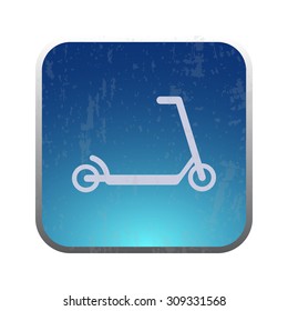 vector illustration of modern icon scooter