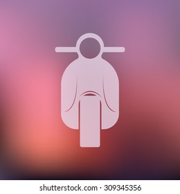 vector illustration of modern icon scooter