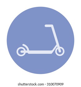 vector illustration of modern icon scooter