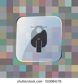 vector illustration of modern icon scooter