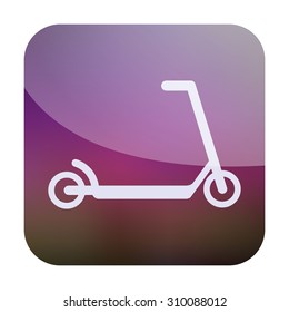 vector illustration of modern icon scooter