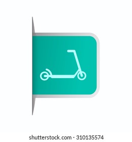 vector illustration of modern icon scooter