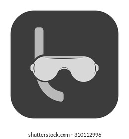 vector illustration of modern icon scuba mask
