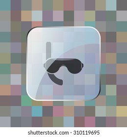 vector illustration of modern icon scuba mask