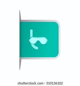 vector illustration of modern icon scuba mask