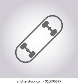 vector illustration of modern icon skateboard