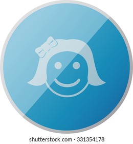 vector illustration of modern icon smile