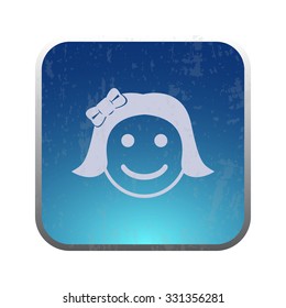 vector illustration of modern icon smile