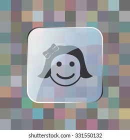 vector illustration of modern icon smile