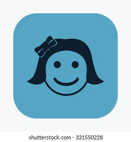 vector illustration of modern icon smile