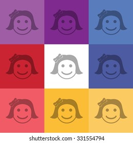 vector illustration of modern icon smile