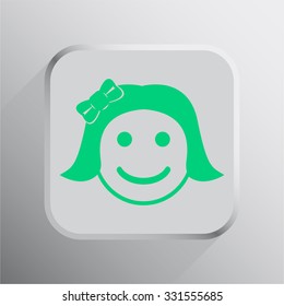 vector illustration of modern icon smile