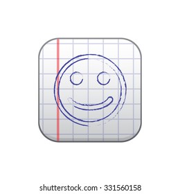 vector illustration of modern icon smile