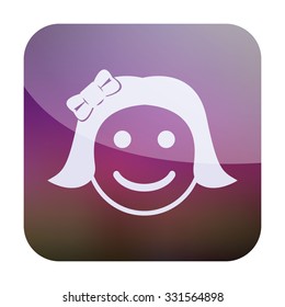 vector illustration of modern icon smile