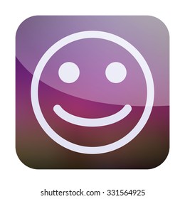 vector illustration of modern icon smile