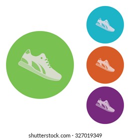 vector illustration of modern icon sneakers