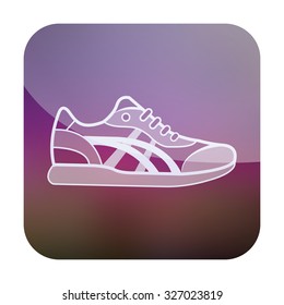 vector illustration of modern icon sneakers