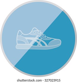 vector illustration of modern icon sneakers