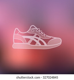 vector illustration of modern icon sneakers