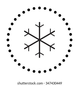 vector illustration of modern icon snowflake