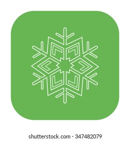 vector illustration of modern icon snowflake