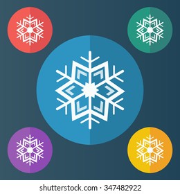 vector illustration of modern icon snowflake