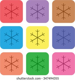 vector illustration of modern icon snowflake