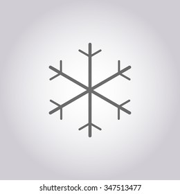 vector illustration of modern icon snowflake