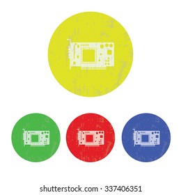 vector illustration of modern icon sound card