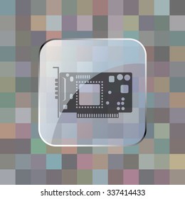 vector illustration of modern icon sound card
