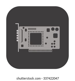 vector illustration of modern icon sound card