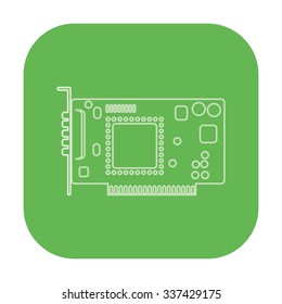 vector illustration of modern icon sound card